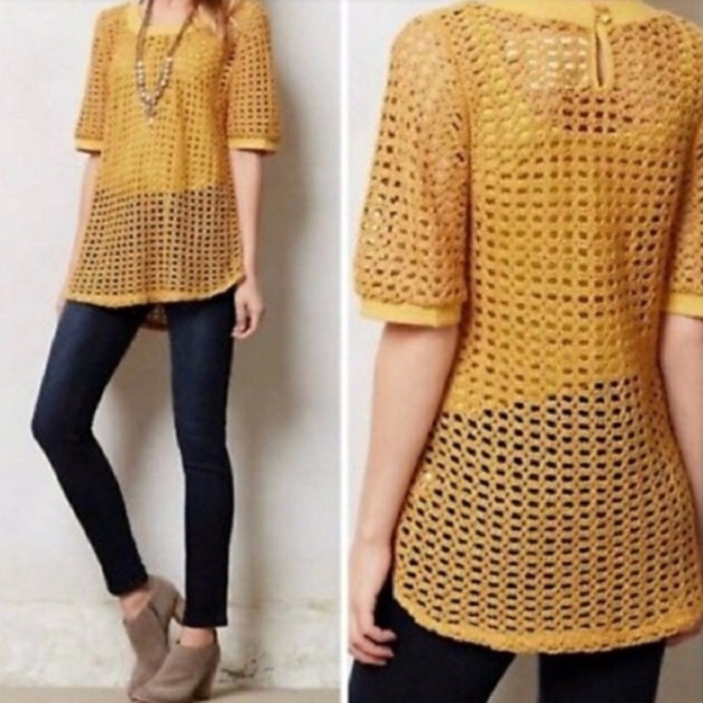 Anthro Angel of the North Senioa Mustard Top Small